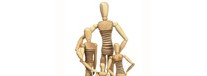 Manekin drewniany flexi, 30cm