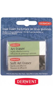 Gumki do mazania Soft & Art Eraser, Derwent, 2 szt.