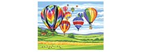 Hot air balloons, zestaw do numeromalowania, Reeves