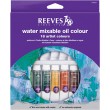Wodorozcieńczalne farby olejne Reeves, 18 x 10ml