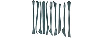 Szpatułki do modelowania, zestaw 10 sztuk, dł.18 cm