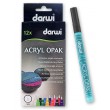 Pisaki Darwi Acryl Opak 1mm, zestaw 12 kol.