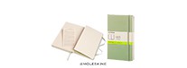 Notes Moleskine pistacjowy, gładki, twarda oprawa, 13x21cm