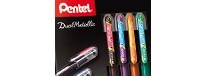 Długopisy żelowe metaliczne, Pentel, 4 kolory (set 2)