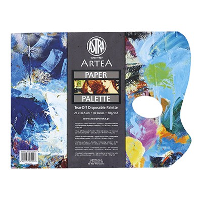 Papierowa paleta malarska Artea 25 x 30cm, 10 ark