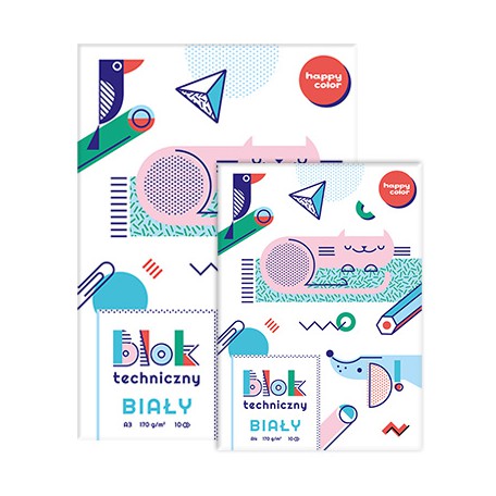 Blok techniczny biały A4 