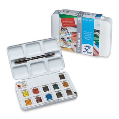 Talens Van Gogh, zestaw akwareli Pocket Box, 12 kolorów