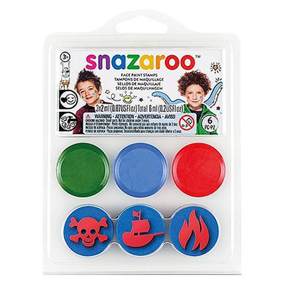 Piraci, zestaw farb + stemple Snazaroo, 3 x 2ml