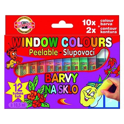 Farby witrażowe Koh–I–Noor 12 kol.
