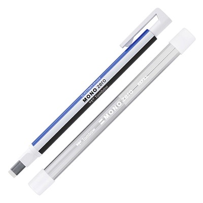 Gumka w długopisie + wkłady, Mono Zero prostokątna, Tombow