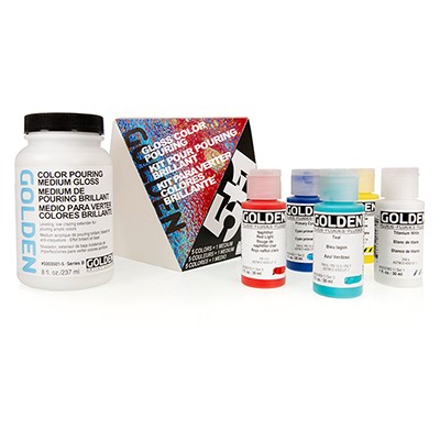Zestaw do pouringu Gloss Color, Golden 5+1