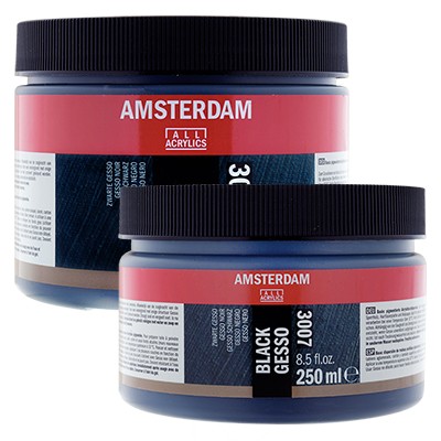 Gesso czarne Amsterdam, black gesso 250ml