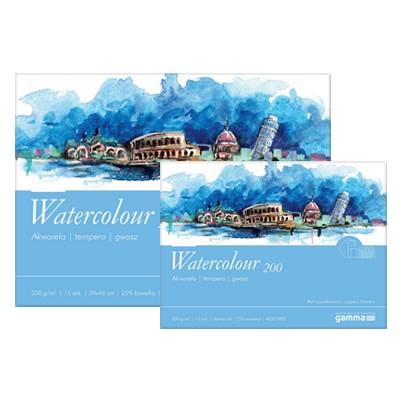 Papier akwarelowy Fabriano 200g, blok 42 x 56 cm, 15 arkuszy