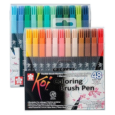 Koi Coloring Brush Pen, zestaw 48 szt.