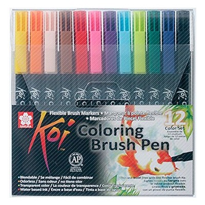 Koi Coloring Brush Pen, zestaw 12 szt.