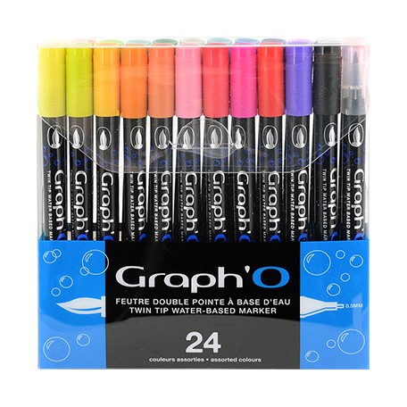 GraphO zestaw dwustronnych markerow 24