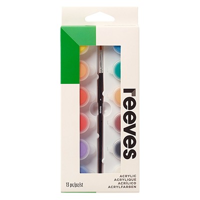 Farby akrylowe zestaw firmy Reeves, 12 x 5ml