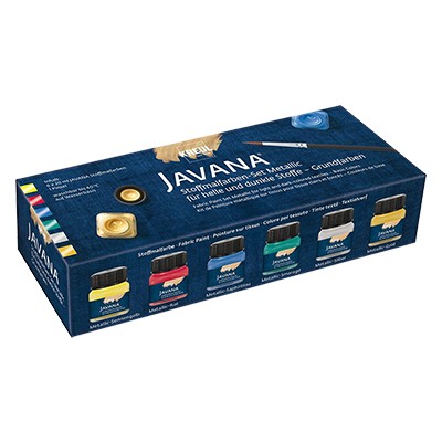Metallic set, zestaw farb do tkanin Javana, 6 x 20ml
