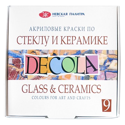 Farby do szkła i ceramiki Decola, 9 x 20 ml