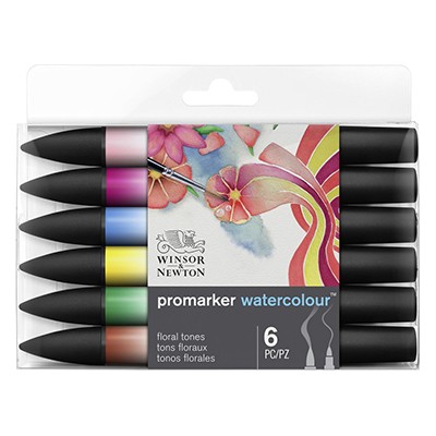 Promarker Watercolour Floral tones, 6 kol.