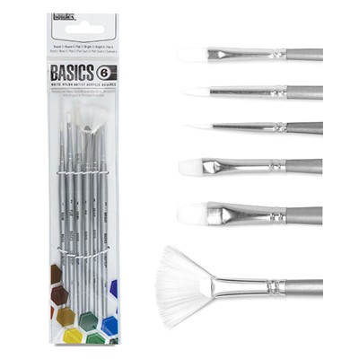 Zestaw pędzli syntetycznych Liquitex Basics, 6 szt