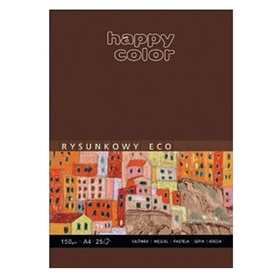 Blok z szarym papierem Happy Color A4, 25 ark. 150 g
