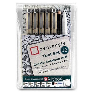 Zentangle, zestaw 12 sztuk