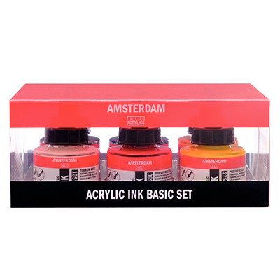 Tusz akrylowy Amsterdam Basic Set 6 x 30 ml