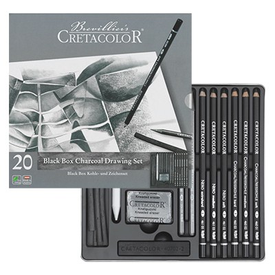 Zestaw szkicowy Black Box Cretacolor, 20 elem.