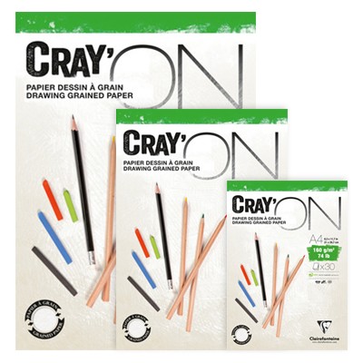 Blok rysunkowy drobnoziarnisty Cray'ON, 30ark. A4, 160g