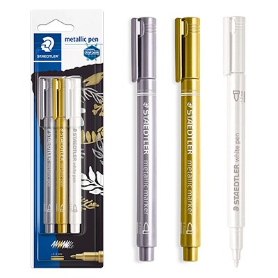 Metallic Pen, pisaki metaliczne Staedtler, 3 szt.