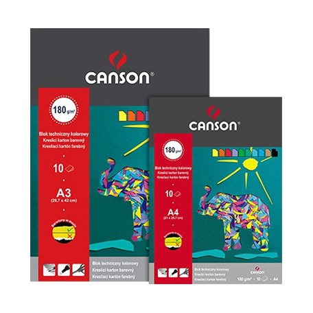 Blok techniczny kolorowy A3 Canson
