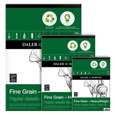 Blok rysunkowy Daler Rowney - ECO Fine Grain, 30 kartek A5, 200g