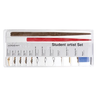 Student Artists Set, zestaw stalówek i obsadek, 14 elementów