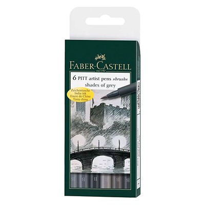 Shades of grey - szarości. Pitt Faber Castell, 6 kolorów