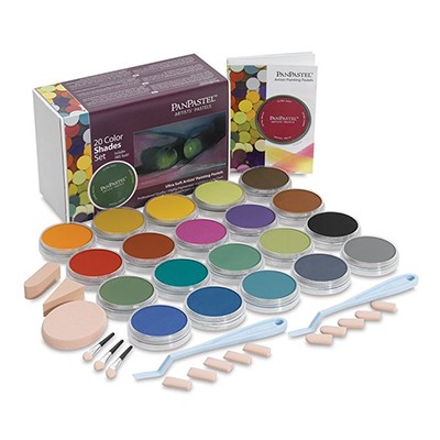 PRO - gama ciemnych barw, zestaw pasteli PanPastel, 20 kol.