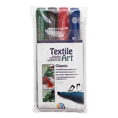Pisaki do tkanin Textile Art, Classic, zestaw 4szt.