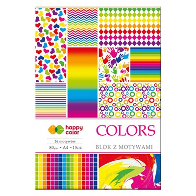 Blok z motywami colors Happy Color