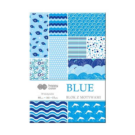 Blok z motywami blue Happy Color