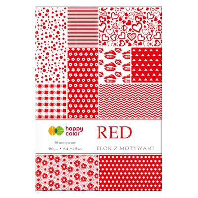 Blok z motywami - Red, Happy Color, A4