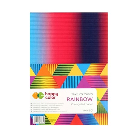 tektura falista tęczowa happy color