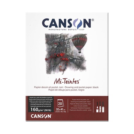 Blok Mi-Teintes czarny canson