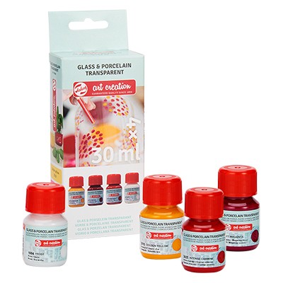 Farby do szkła i ceramiki Art Creation, Talens 4 x 30 ml