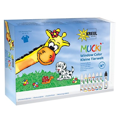 Żelowe farby witrażowe Mucki, Kreul 7 x 29 ml