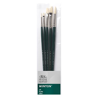 Pędzle Winton Oil Winsor & Newton, szczecina, 5 szt.