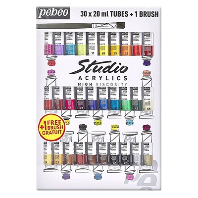 Farby akrylowe Studio Acrylics, Pebeo, 30x20ml