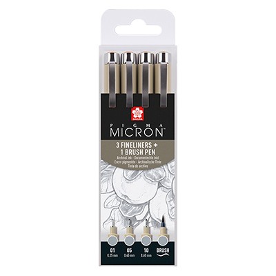 pigma micron pigma brush sakura light cool gray