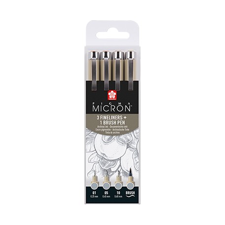 pigma micron pigma brush sakura light cool gray