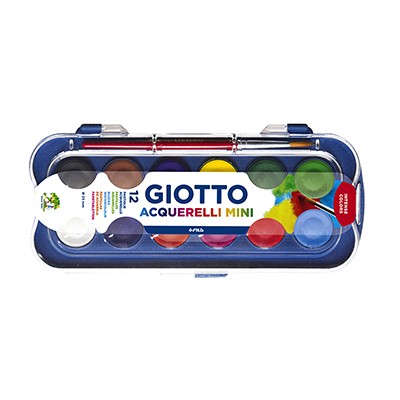 Farby akwarelowe Giotto 23 mm, 12 kolorów