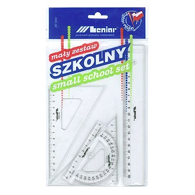 mały zestaw szkolny do geometrii